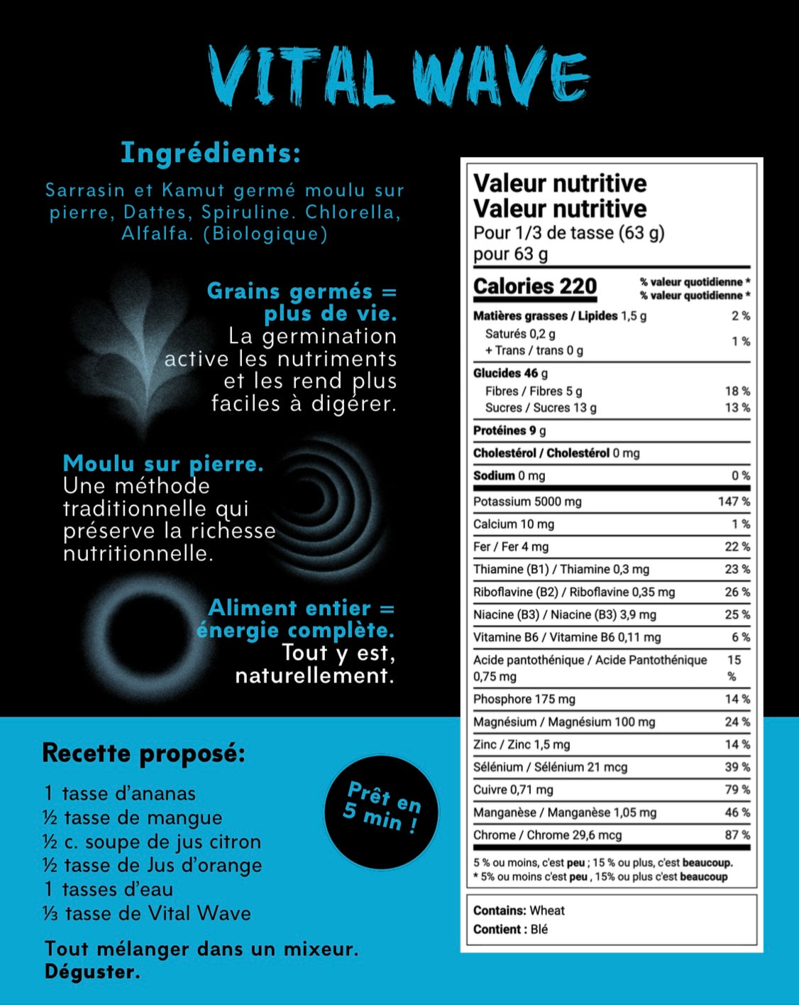 Smoothie Repas Vital Wave